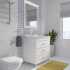 Мебель для ванной STWORKI Хальмстад 80 белая, в современном стиле (комплект, гарнитур)