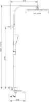 Душевая стойка Gappo G07 G2407-40 с термостатом, хром