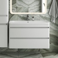 Тумба с раковиной Style Line Атлантика 100 Люкс Plus, подвесная, антискрейч