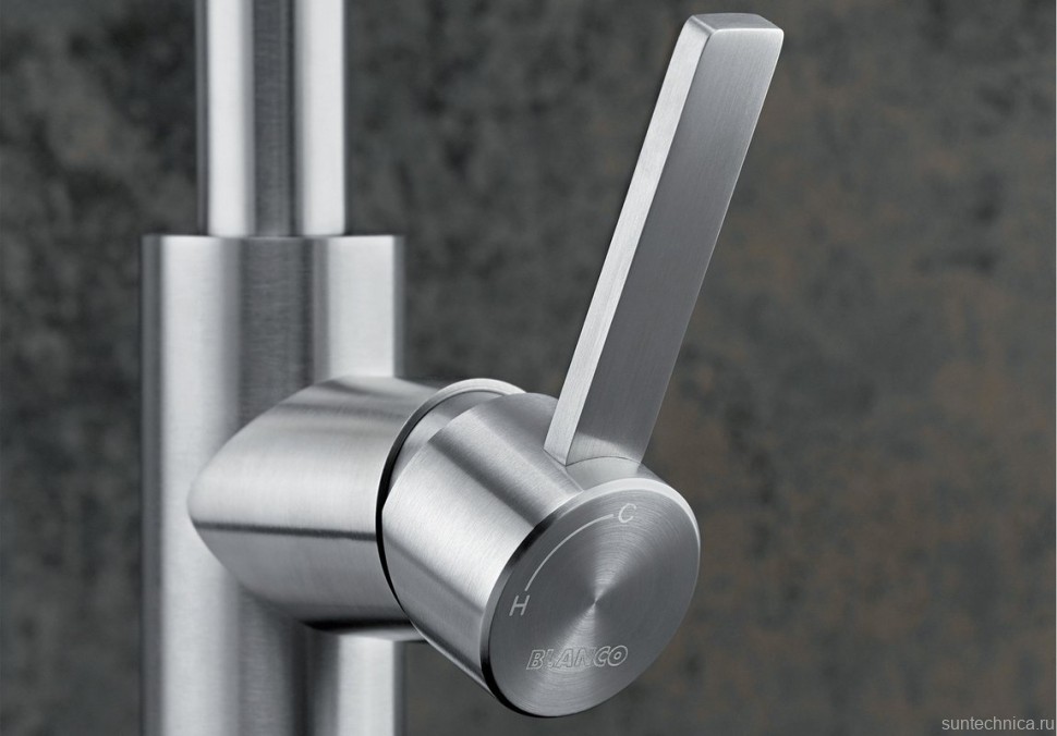 Комплект Мойка Blanco Subline 340/160-U антрацит, левая + Смеситель Candor 523120