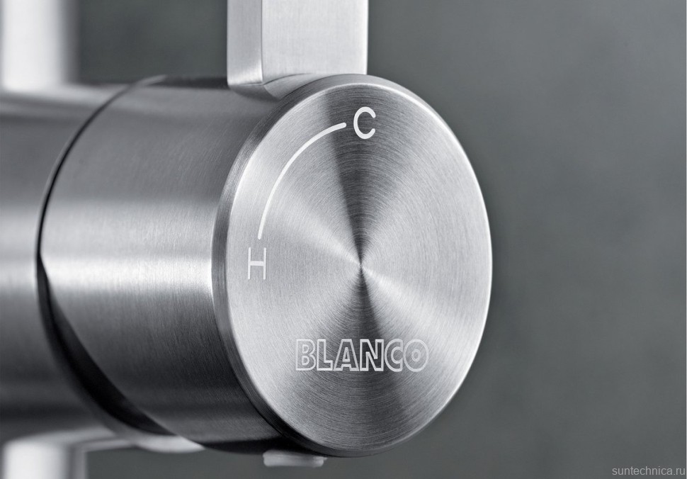 Комплект Мойка Blanco Subline 340/160-U антрацит, левая + Смеситель Candor 523120