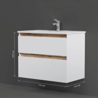 Тумба с раковиной AM.PM X-Joy 80, подвесная, белый глянец