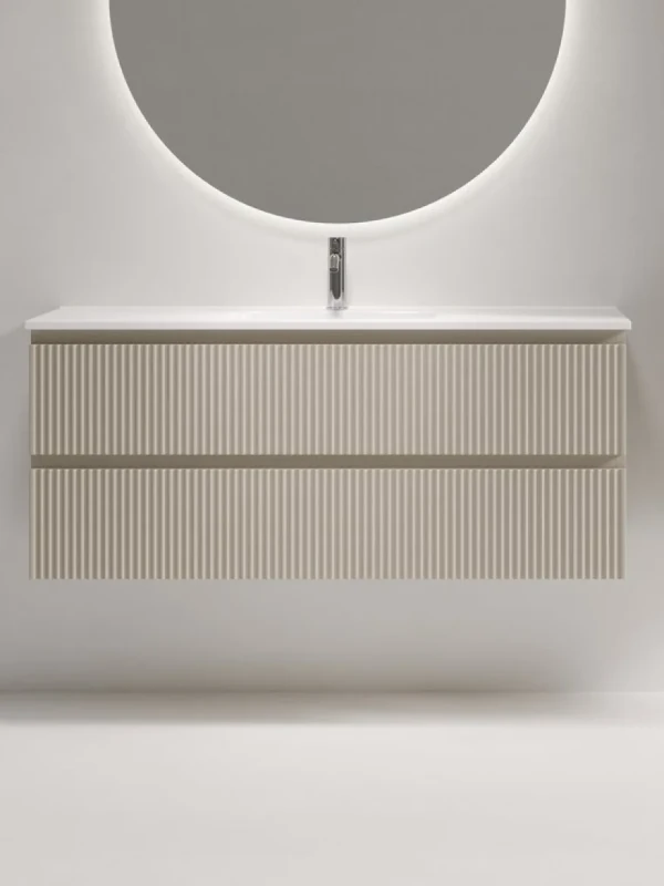 Тумба с раковиной Sancos Snob R 120 Beige Soft, раковина CN7028