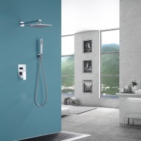 Душевой комплект Abber Weiss Insel AF8018W С ВНУТРЕННЕЙ ЧАСТЬЮ, белый хром