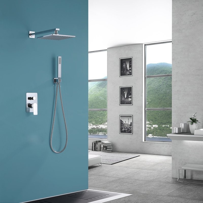 Душевой комплект Abber Weiss Insel AF8018W С ВНУТРЕННЕЙ ЧАСТЬЮ, белый хром
