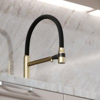 Смеситель для кухни Sancos Garda SC4009BG с гибким изливом, брашированное золото
