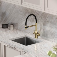 Смеситель для кухни Sancos Garda SC4009BG с гибким изливом, брашированное золото