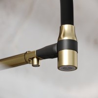 Смеситель для кухни Sancos Garda SC4009BG с гибким изливом, брашированное золото