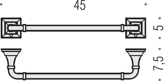 Держатель для полотенец Colombo Design Portofino B3210.BR бронза