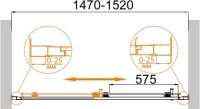 Душевая дверь в нишу Cezares Molveno BF 1 150 P Cr