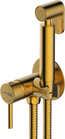 Гигиенический душ Wasserkraft Sauer A70838 со смесителем, С ВНУТРЕННЕЙ ЧАСТЬЮ, матовое золото PVD
