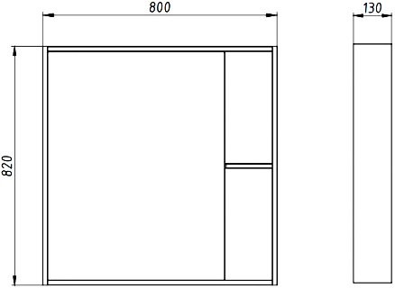 Зеркало ASB-Mebel Адель 80 дуб сонома