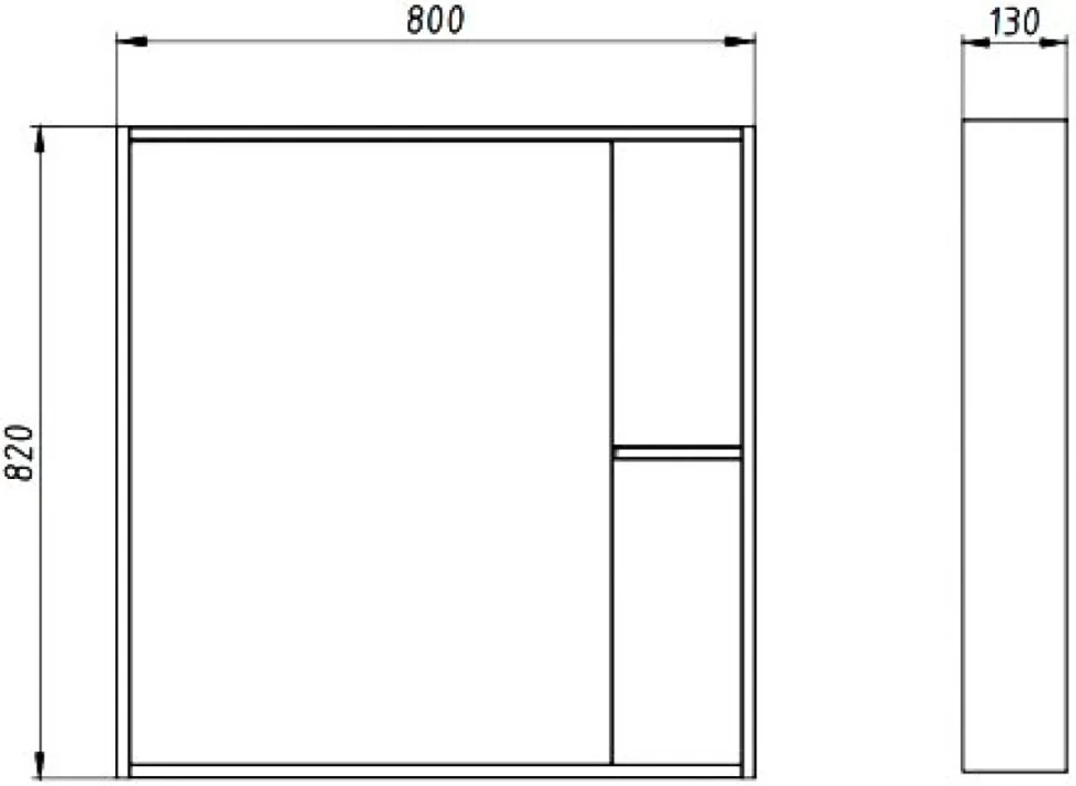 Зеркало ASB-Mebel Адель 80 дуб сонома