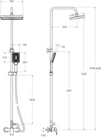 Душевая стойка BelBagno Due DOCM-CRM хром