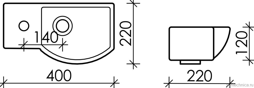 Раковина маленькая в туалет Ceramicanova Element CN6039R