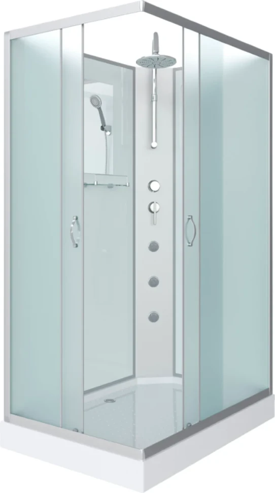 Душевая кабина Niagara Classic NG-43285-14QBKTG 120х80 см, без крыши, с гидромассажем и тропическим душем