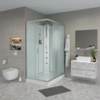 Душевая кабина Niagara Classic NG-43285-14QBKTG 120х80 см, без крыши, с гидромассажем и тропическим душем