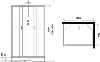 Душевая кабина Niagara Classic NG-43285-14QBKTG 120х80 см, без крыши, с гидромассажем и тропическим душем
