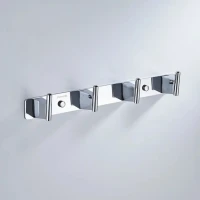 Крючки для ванной и кухни / планка с 4 крючками Shevanik SG5741, хром