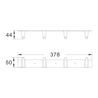 Крючки для ванной и кухни / планка с 4 крючками Shevanik SG5741, хром Крючки для ванной и кухни / планка с 4 крючками Shevanik SG5741, хром