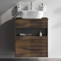 Тумба с раковиной AM.PM Func 60 дуб крафт, со столешницей, раковина M8FWCC10450WG