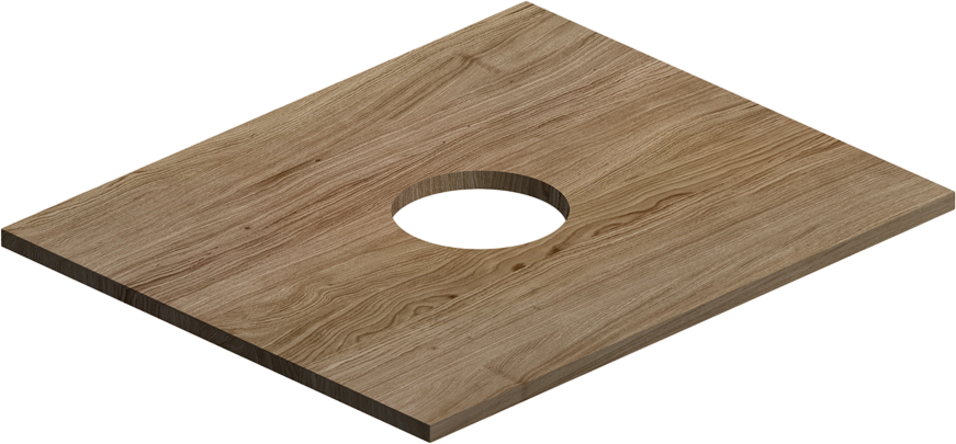 Тумба с раковиной AM.PM Func 60 дуб крафт, со столешницей, раковина M8FWCC10450WG