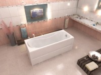 Акриловая ванна Bas Стайл 160x70 см, пристенная, белая, с каркасом
