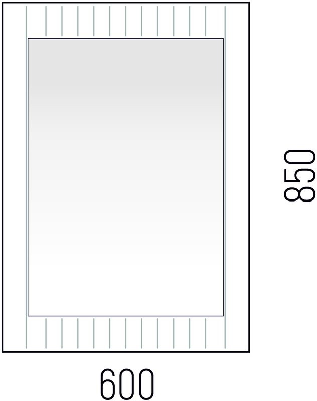 Зеркало Corozo Терра Люкс 60 матовый графит