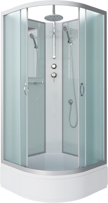 Душевая кабина Niagara Classic NG-3302-14BKT 100х100 см, без крыши, с тропическим душем