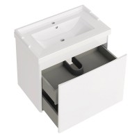 Мебель для ванной комнаты ASB-Mebel Бьянка 80 шиншилла серая, глянцевая белая