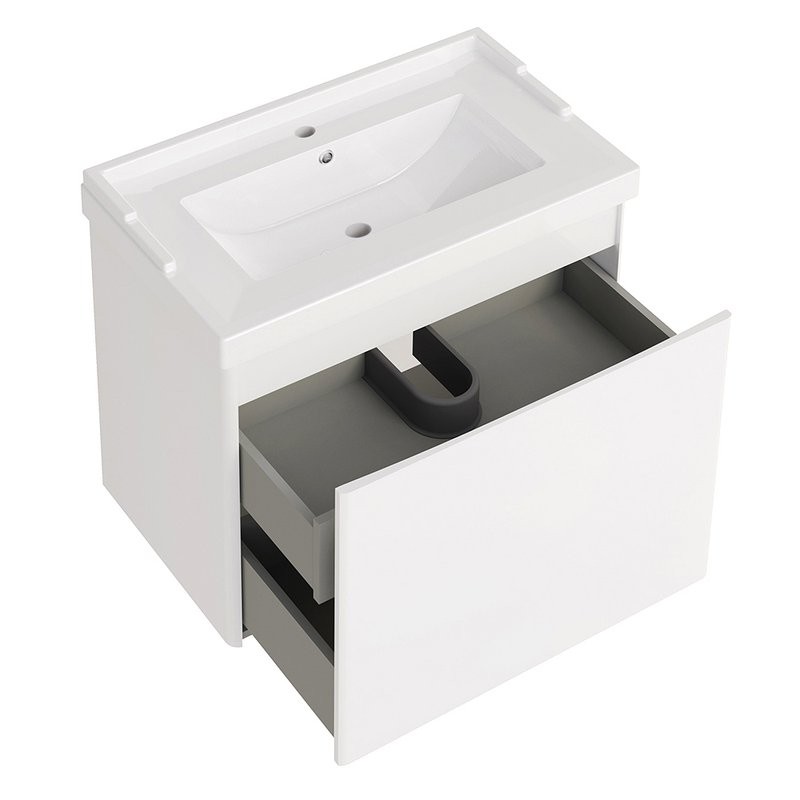 Мебель для ванной комнаты ASB-Mebel Бьянка 80 шиншилла серая, глянцевая белая