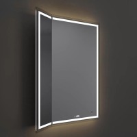 Зеркало KERAMA MARAZZI Technologica M 65 с поворотной дверцей, с подсветкой, с часами