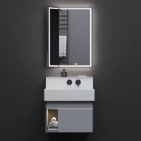 Зеркало KERAMA MARAZZI Technologica M 65 с поворотной дверцей, с подсветкой, с часами