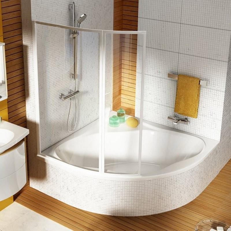 Акриловая ванна Ravak New Day 150x150 см, угловая, встраиваемая, белая, четверть круга, на ножках