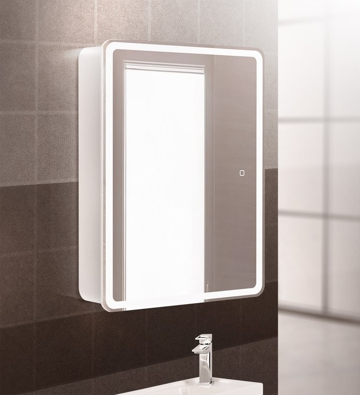Зеркало-шкаф BelBagno Marino SPC-MAR-600/800-1A-LED-TCH с подсветкой
