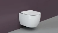 Комплект Унитаз подвесной Ceramicanova Play CN3001 безободковый, с микролифтом + Инсталляция Envision CN1001M + Кнопка Round, матовый хром