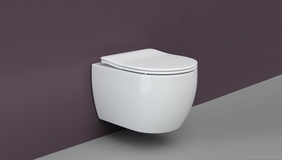 Комплект Унитаз подвесной Ceramicanova Play CN3001 безободковый, с микролифтом + Инсталляция Envision CN1001M + Кнопка Round, матовый хром