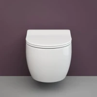 Комплект Унитаз подвесной Ceramicanova Play CN3001 безободковый, с микролифтом + Инсталляция Envision CN1001M + Кнопка Round, матовый хром