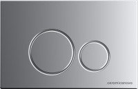 Комплект Унитаз подвесной Ceramicanova Play CN3001 безободковый, с микролифтом + Инсталляция Envision CN1001M + Кнопка Round, матовый хром