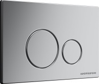 Комплект Унитаз подвесной Ceramicanova Play CN3001 безободковый, с микролифтом + Инсталляция Envision CN1001M + Кнопка Round, матовый хром