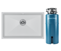 Комплект Мойка Paulmark Lumi LU74-WH белая + Измельчитель Intenso