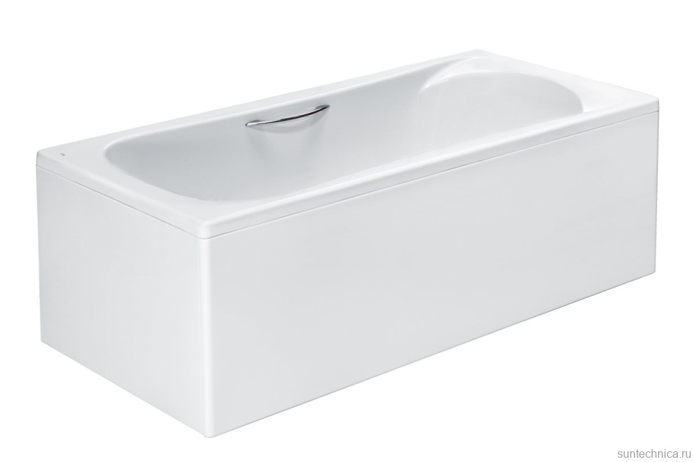 Акриловая ванна Roca BeCool без опоры 190x90 см, пристенная, белая