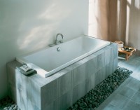 Акриловая ванна Jacob Delafon Evok 180x80 см, встраиваемая, белая, с каркасом