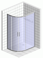 Душевой уголок Kubele DE018 RBG-MAT-MT 120х80