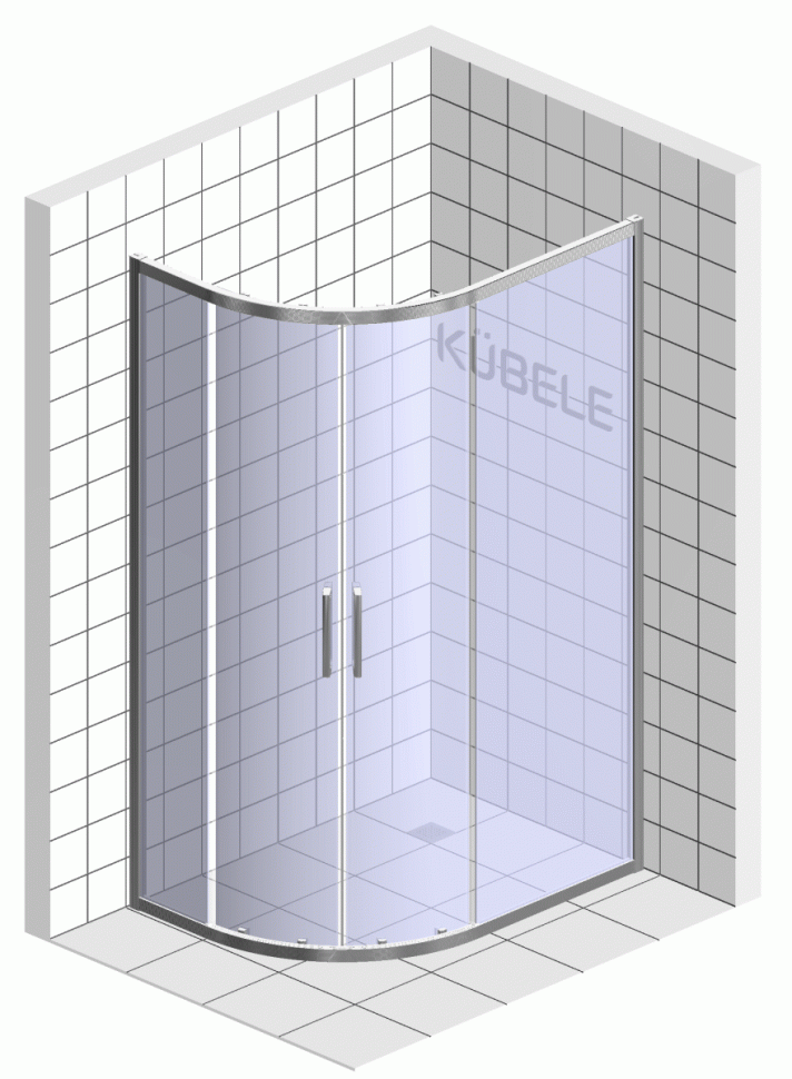 Душевой уголок Kubele DE018 RBG-MAT-MT 120х80
