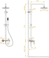 Душевая стойка RGW Shower Panels SP-27Gr серая Душевая стойка RGW Shower Panels SP-27Gr серая