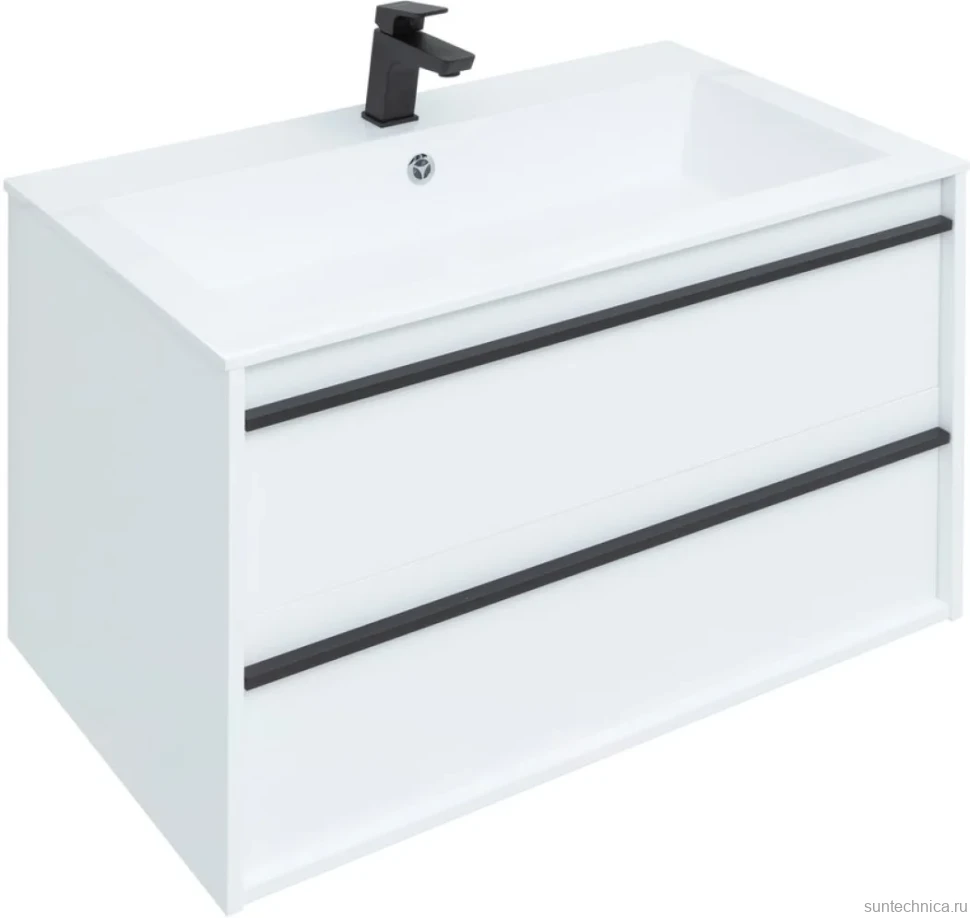 Мебель для ванной комнаты Aquanet Lino 90 белый матовый
