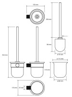 Ершик для унитаза Bemeta Auria 171113010 матововое золото-шампань