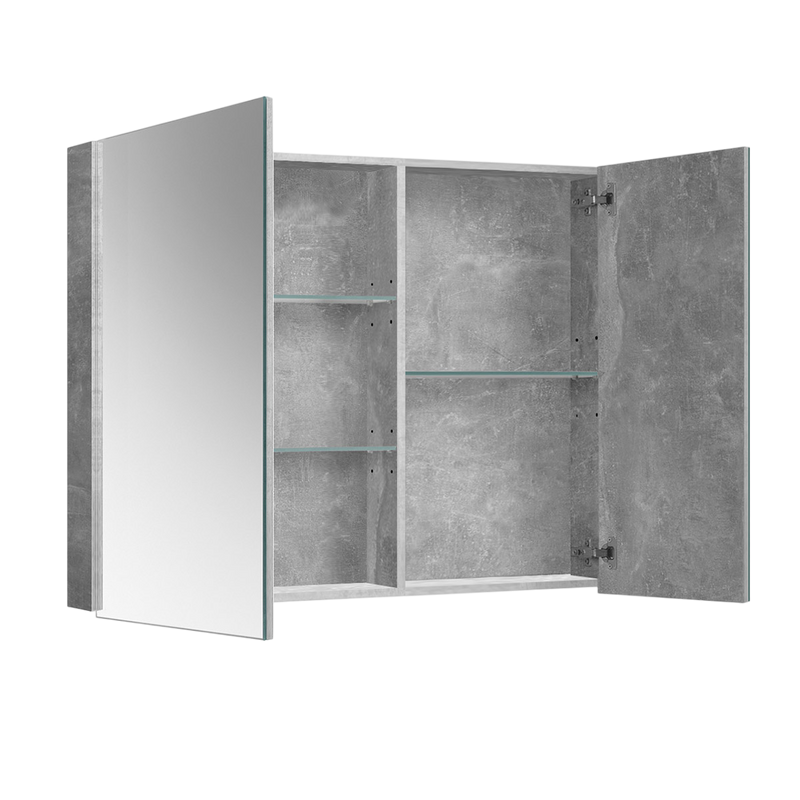 Зеркало-шкаф Belux Стокгольм 90 бетон чикаго светло-серый