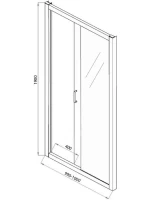 Душевая дверь в нишу Aquanet SD-1000A 100 см Душевая дверь в нишу Aquanet SD-1000A 100 см